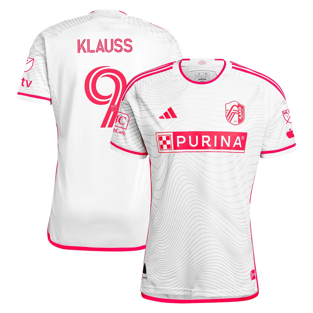 Men's adidas João Klauss White St. Louis City SC 2024 The Confluence Kit Authentic Player Jersey