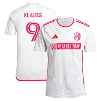 Maillot de joueur adidas João Klauss blanc St. Louis City SC 2024 The Confluence Kit Replica pour homme