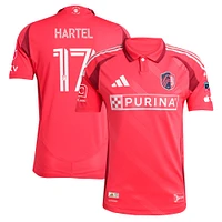 Men's adidas Marcel Hartel Red St. Louis CITY SC 2025 Forever Authentic Player Jersey