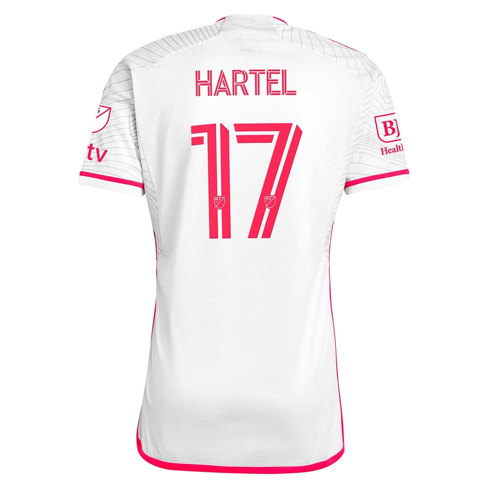Maillot de joueur authentique adidas Marcel Hartel pour homme St. Louis City SC 2024 The Confluence Kit Blanc