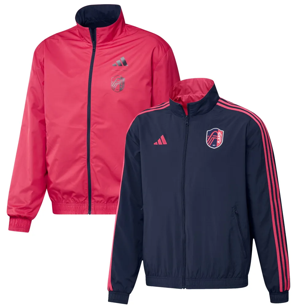 Veste d'équipe réversible à fermeture éclair intégrale adidas pour homme de St. Louis City SC 2023 On-Field Anthem