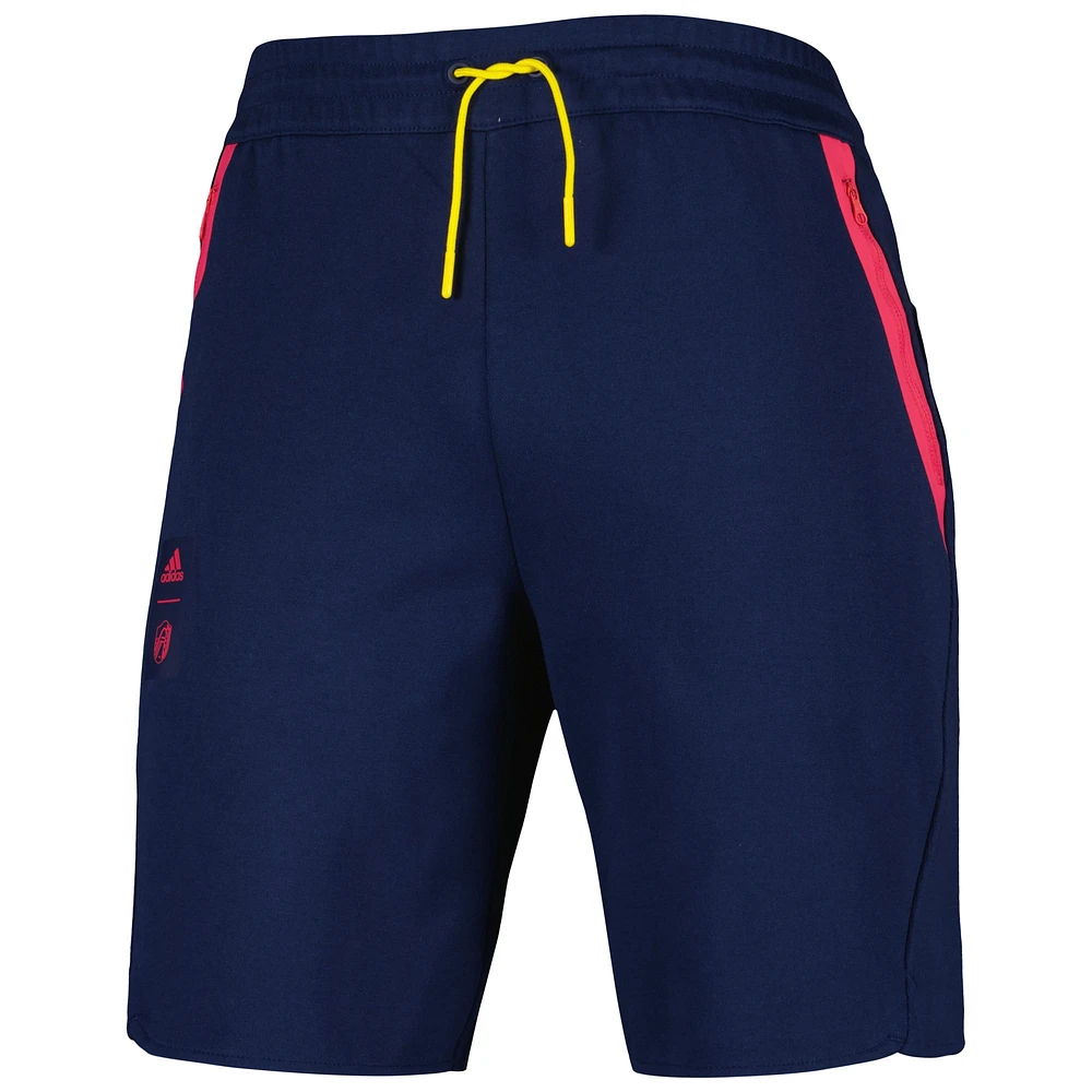 Short de voyage St. Louis City SC 2023 Player adidas bleu marine pour homme