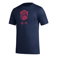 T-shirt adidas St. Louis City SC Icon bleu marine pour homme