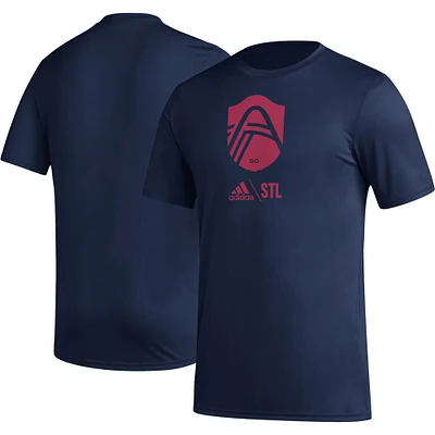 T-shirt adidas St. Louis City SC Icon bleu marine pour homme