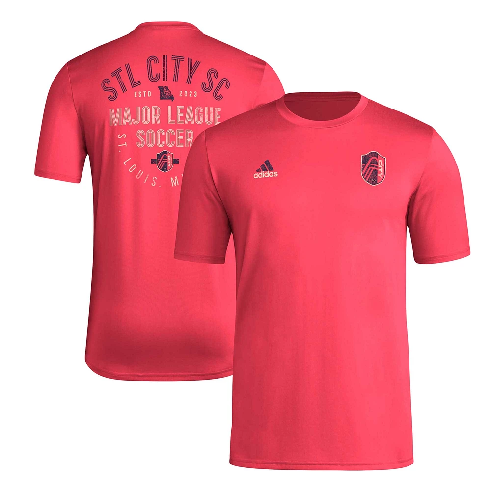 T-shirt adidas St. Louis City SC Local Stoic AEROREADY rouge pour homme