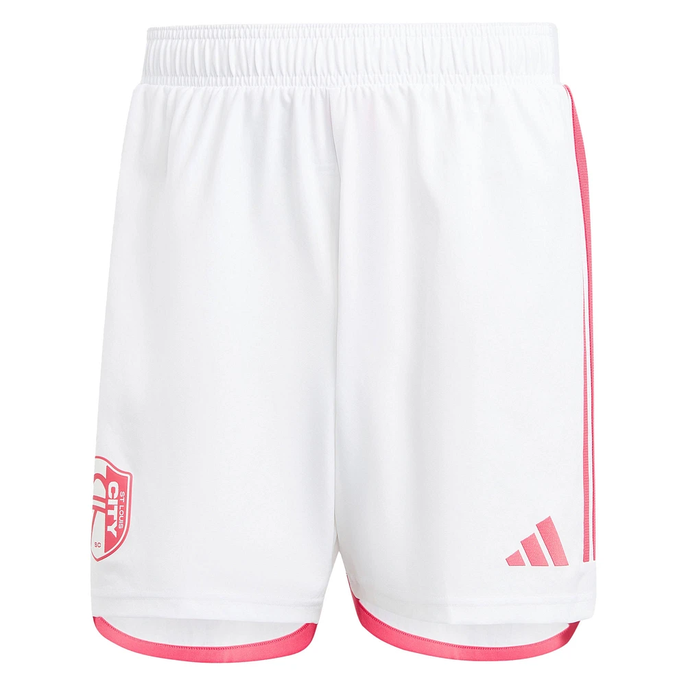 Short adidas St. Louis City SC 2024 extérieur authentique pour homme blanc