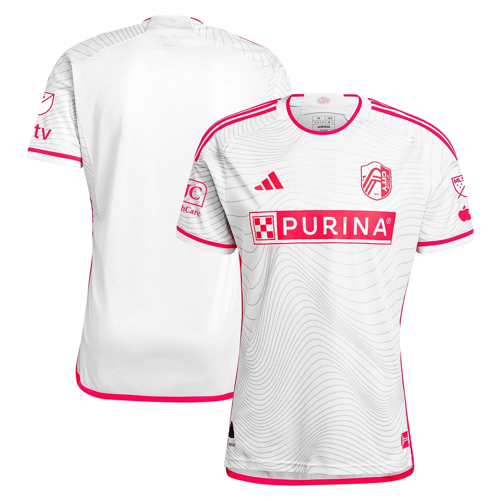 Maillot adidas pour homme blanc St. Louis City SC 2024 The Confluence Kit authentique