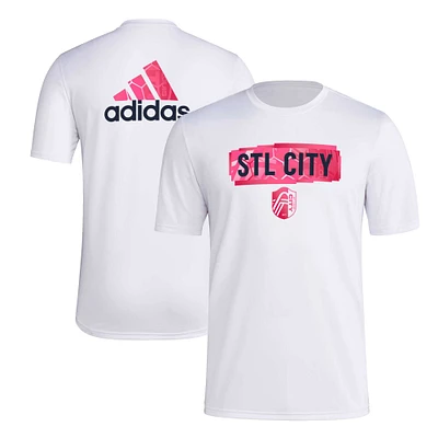 Men's adidas White St. Louis City SC Local Pop AEROREADY T-Shirt