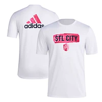 T-shirt adidas St. Louis City SC Local Pop AEROREADY blanc pour hommes