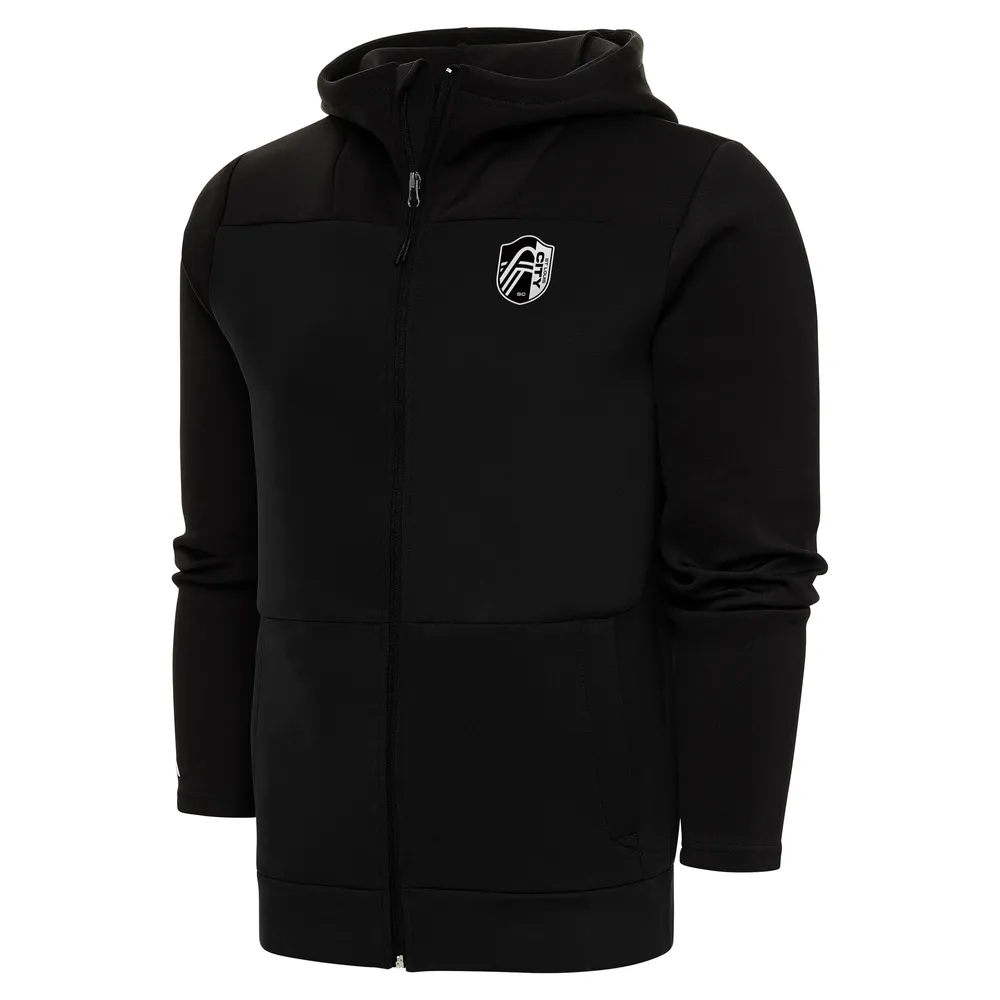 Men's Antigua Black St. Louis Blues Legacy Full-Zip Hoodie