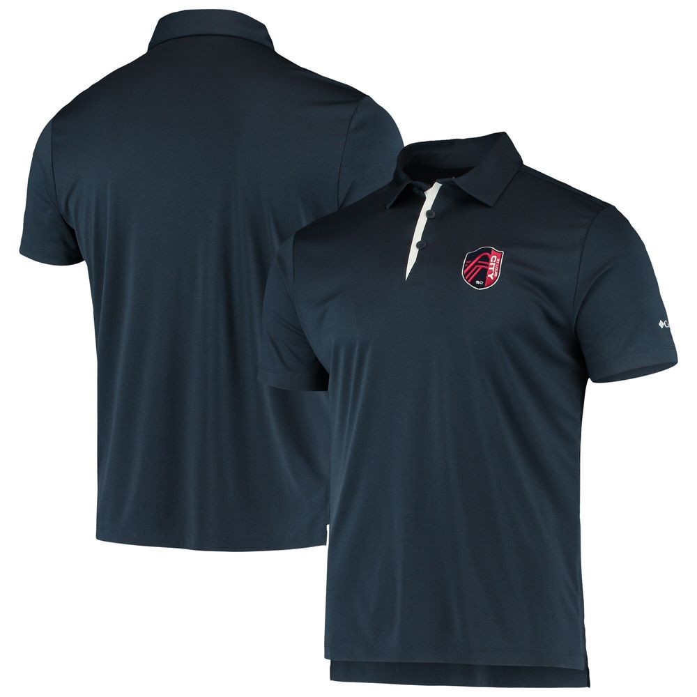 Men's Columbia Navy St. Louis City SC Range Omni-Wick Polo