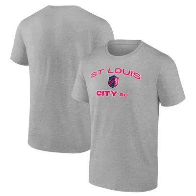 St. Louis City SC Fanatics Branded Heart and Soul T-Shirt - Heather Gray