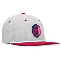 Casquette snapback de golfeur Fanatics Heather Grey St. Louis City SC Chip pour homme