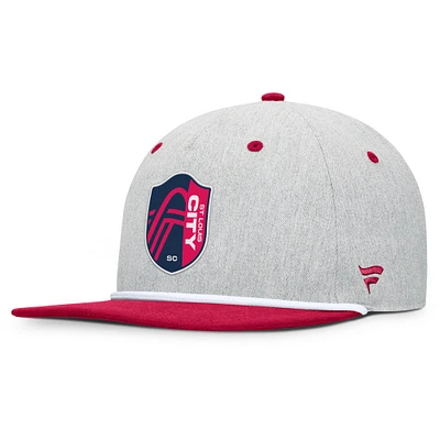 Casquette snapback de golfeur Fanatics Heather Grey St. Louis City SC Chip pour homme