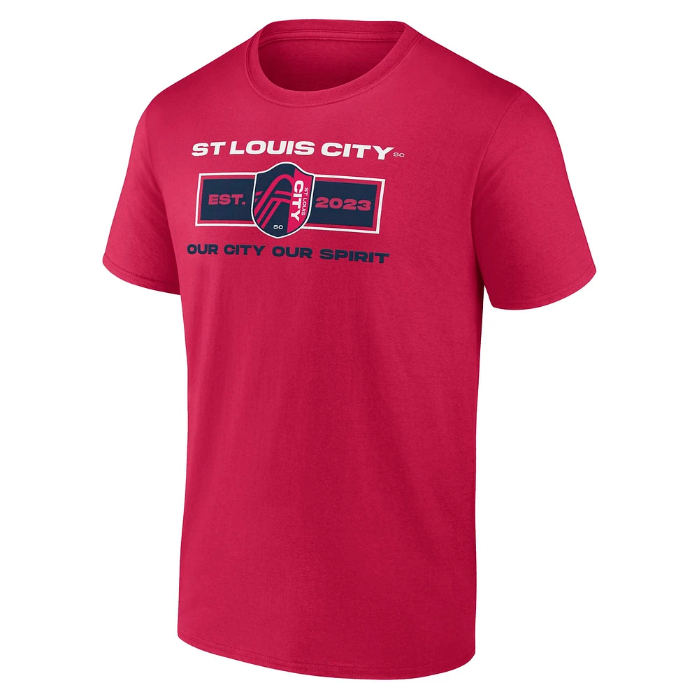 T-shirt rouge pour homme Fanatics St. Louis City SC Blindside