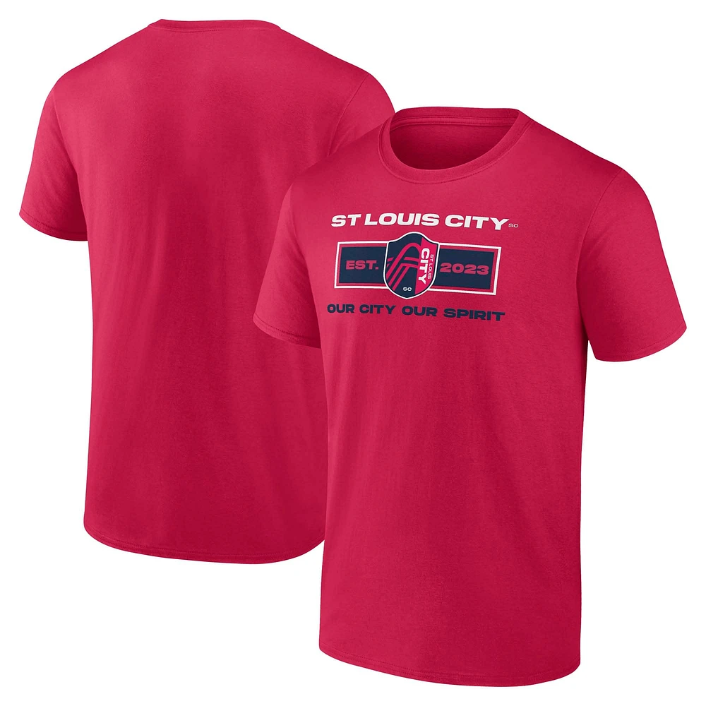 T-shirt rouge pour homme Fanatics St. Louis City SC Blindside
