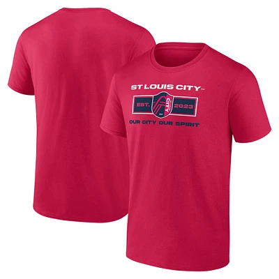 T-shirt rouge pour homme Fanatics St. Louis City SC Blindside