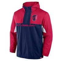 Veste à capuche tissée quart de zip St. Louis City SC Free Kick pour homme Fanatics Red