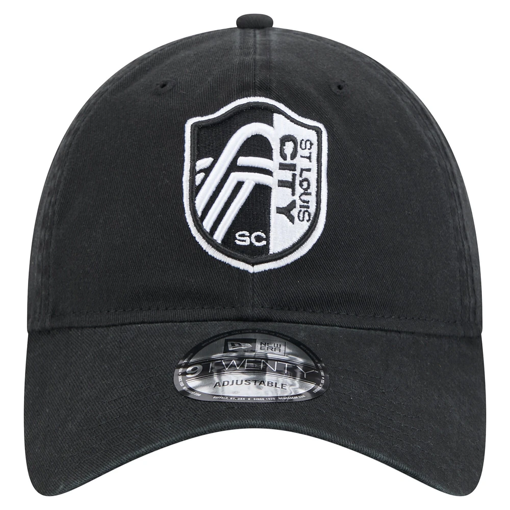 Casquette ajustable New Era noire St. Louis City SC 2025 Kickoff 9TWENTY pour homme