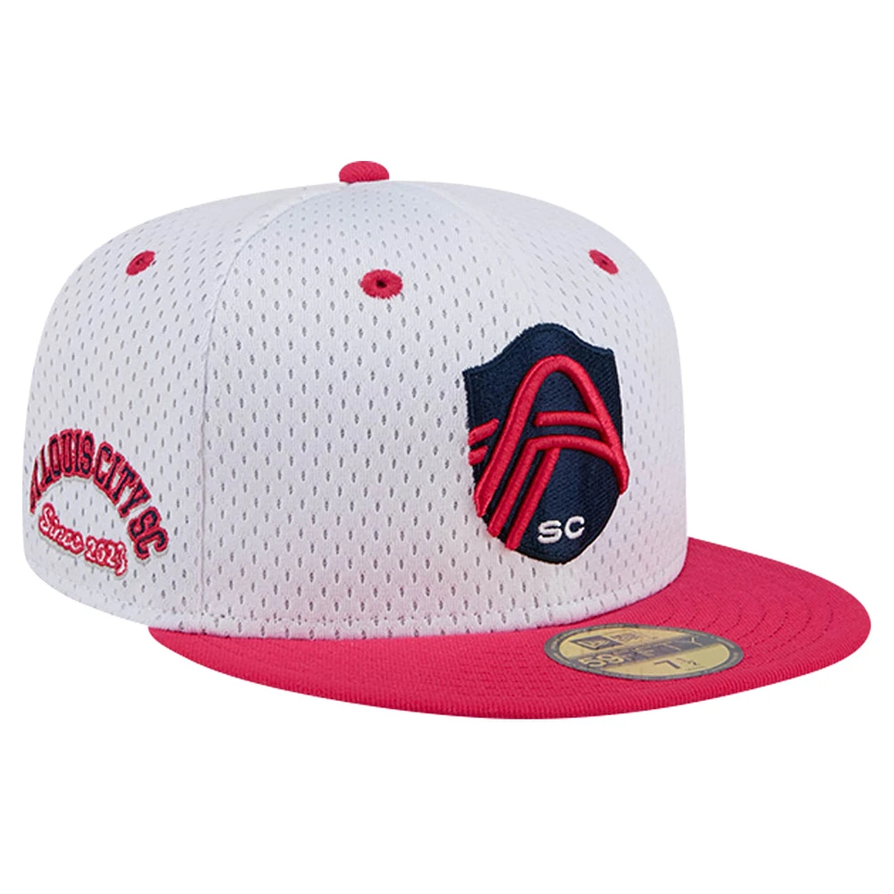 Casquette ajustée 59FIFTY St. Louis City SC Throwback Mesh New Era pour hommes, grise