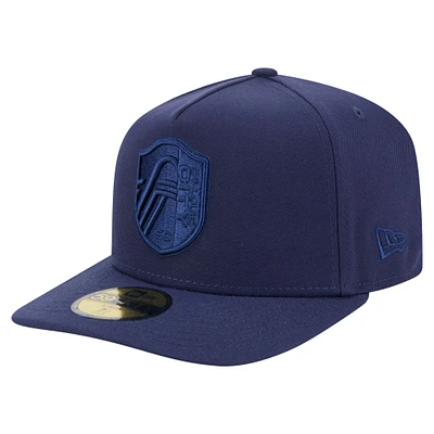Casquette ajustée A-Frame 59FIFTY pour homme New Era bleu marine St. Louis City SC Color Pack