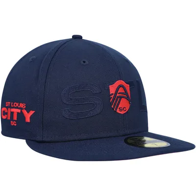 Men's St. Louis City SC New Era Red Patch 59FIFTY Fitted Hat