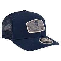 Casquette ajustable extensible à boutons-pression St. Louis City SC 9SEVENTY Trucker de New Era pour homme, bleu marine