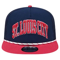 Casquette Snapback St. Louis City SC Throwback Golfer New Era bleu marine pour hommes