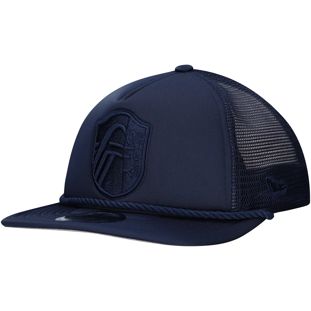 Casquette Snapback de golfeur bleu marine St. Louis City SC de New Era pour homme