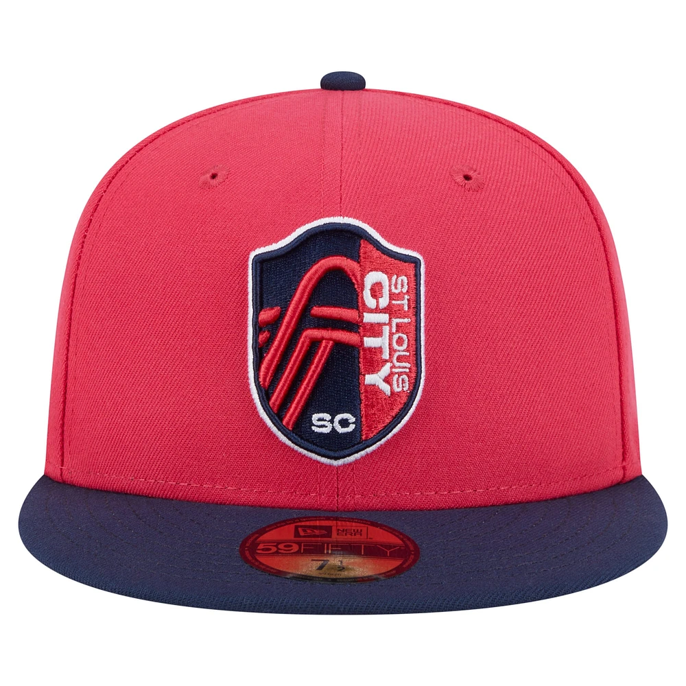 Men's New Era  Red St. Louis City SC 2025 Kickoff 59FIFTY Fitted Hat