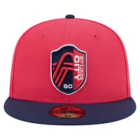 Men's New Era  Red St. Louis City SC 2025 Kickoff 59FIFTY Fitted Hat