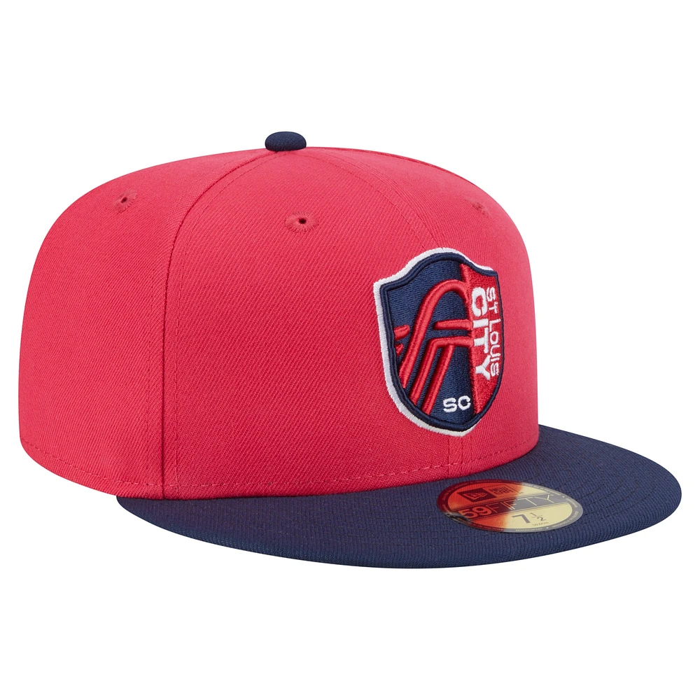 Men's New Era  Red St. Louis City SC 2025 Kickoff 59FIFTY Fitted Hat