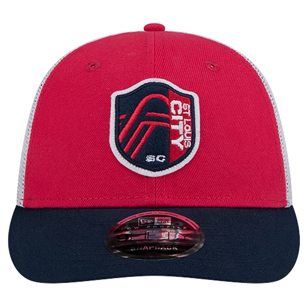 Casquette Snapback 9FIFTY Snapback Low Profile St. Louis City SC Throwback Trucker New Era rouge pour hommes