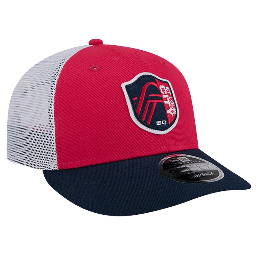 Casquette Snapback 9FIFTY Snapback Low Profile St. Louis City SC Throwback Trucker New Era rouge pour hommes