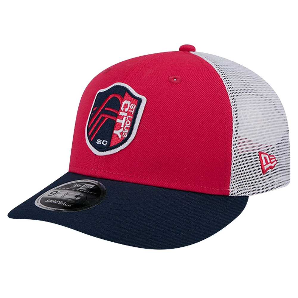 Casquette Snapback 9FIFTY Snapback Low Profile St. Louis City SC Throwback Trucker New Era rouge pour hommes