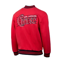 Veste rouge à boutons-pression Fast Break Varsity pour homme de St. Louis City SC