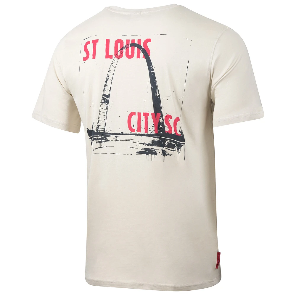 T-shirt décontracté pour homme, motif Suède, Sport Design, couleur beige, St. Louis City SC
