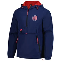 Veste à capuche quart de zip Stadium Essentials St. Louis City SC Compete pour hommes, bleu marine