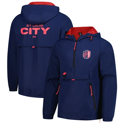 Veste à capuche quart de zip Stadium Essentials St. Louis City SC Compete pour hommes, bleu marine