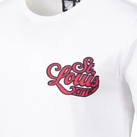 Men's  White St. Louis City SC Team Script Relaxed T-Shirt