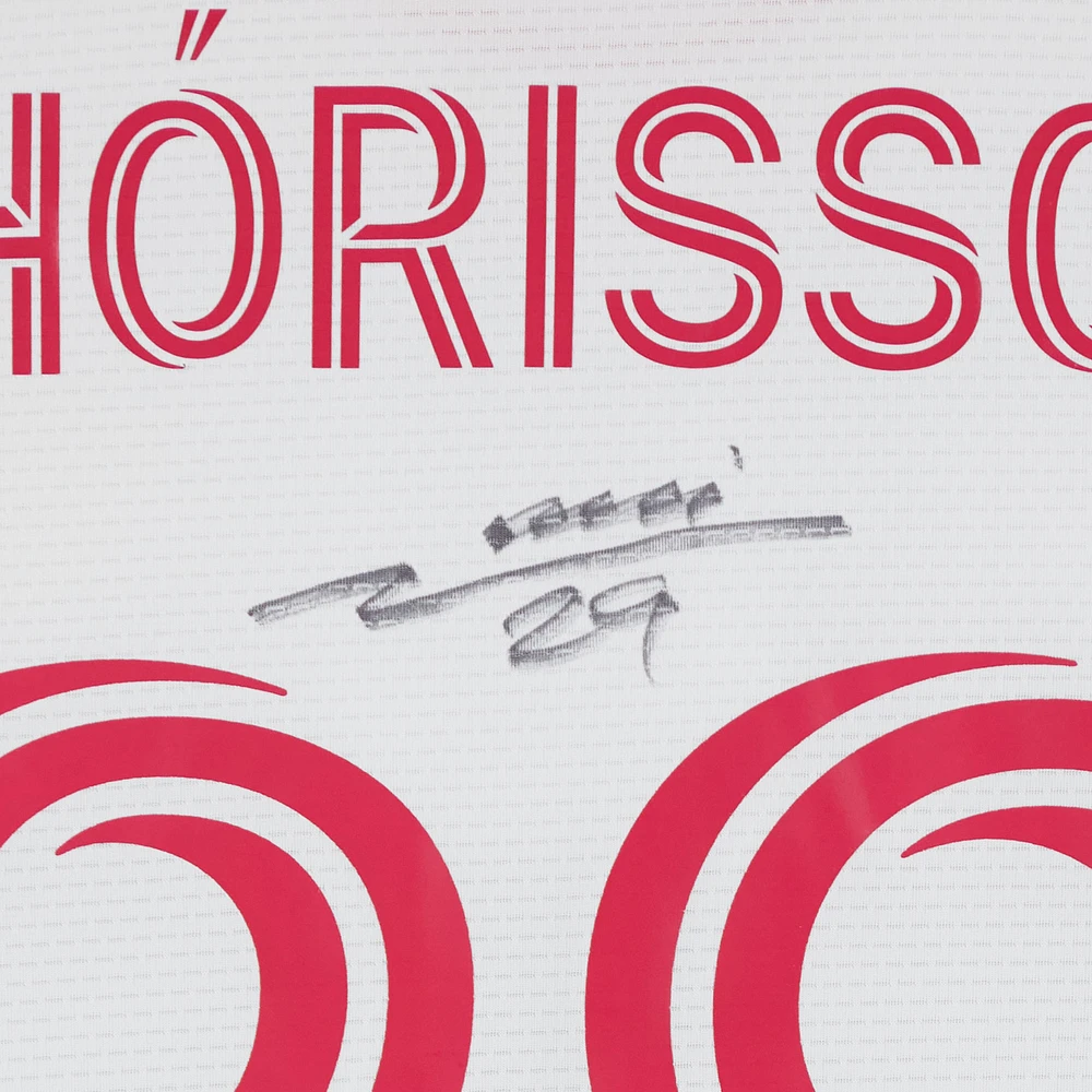 Maillot adidas blanc dédicacé Nökkvi Thórisson de St. Louis City SC, numéro 29, utilisé lors du match, saison 2024 de la MLS - Taille L