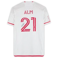 Rasmus Alm St. Louis City SC Autographed Match-Used #21 White adidas Jersey from the 2024 MLS Season - Size M