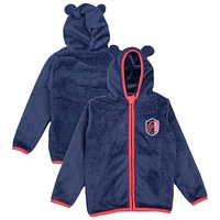 Toddler Sport Design Sweden  Navy St. Louis City SC Tie-Breaker Teddy Full-Zip Hoodie