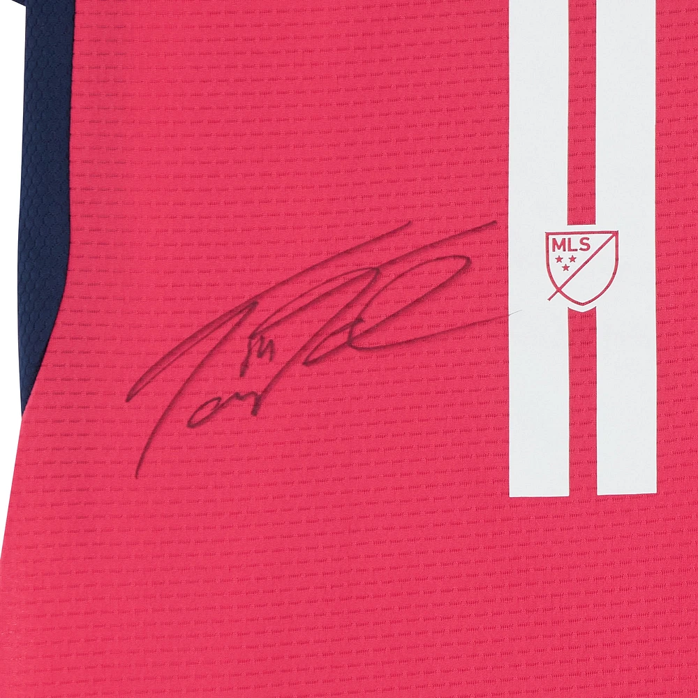 Tomas Totland St. Louis City SC Autographed Match-Used #14 Red adidas Jersey from the 2024 MLS Season - Size M