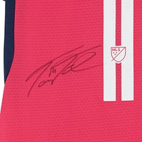 Tomas Totland St. Louis City SC Autographed Match-Used #14 Red adidas Jersey from the 2024 MLS Season - Size M