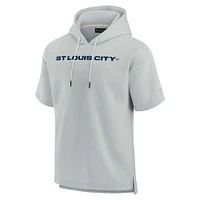 Sweat à capuche unisexe Fanatics gris St. Louis City SC Elements en polaire super douce manches courtes