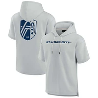 Unisex Fanatics Gray St. Louis City SC Elements Super Soft Fleece Short Sleeve Pullover Hoodie