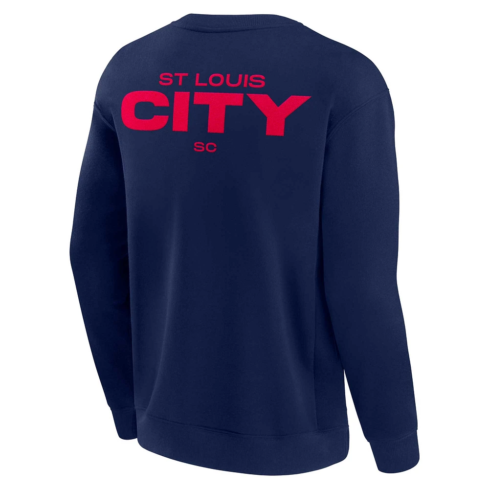 Sweat-shirt unisexe fanatiques bleu marine St. Louis City SC super doux