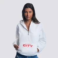 Women's Lusso  White St. Louis City SC Paige Half-Zip Hooded Jacket