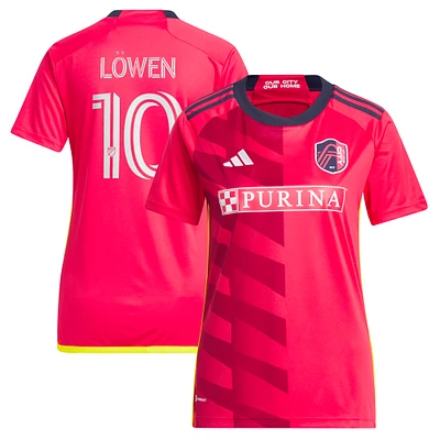 Women's adidas Eduard Löwen Red St. Louis CITY SC 2023 Kit Replica Jersey